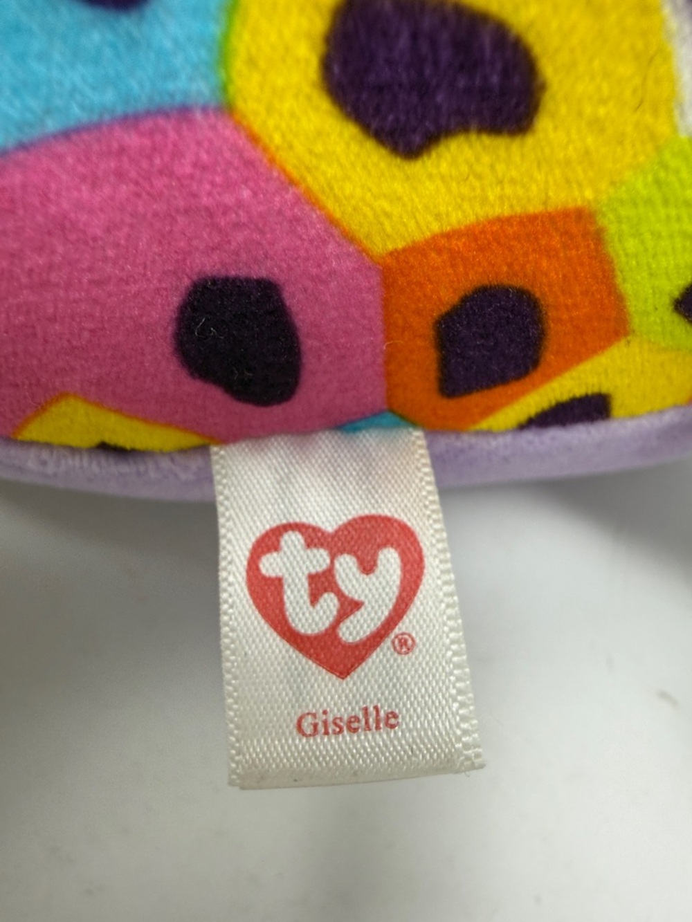 TY Squish-a-Boo Giselle Colorful Leopard Print Plush Leopard Pillow 9 “ - Picture 5 of 6